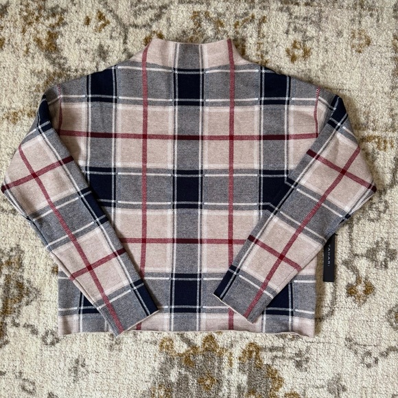 Tahari Sweaters - Tahari Plaid Mock Neck Sweater Size Medium NWT